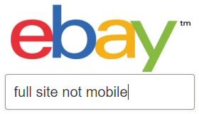 ebay mobile site not working